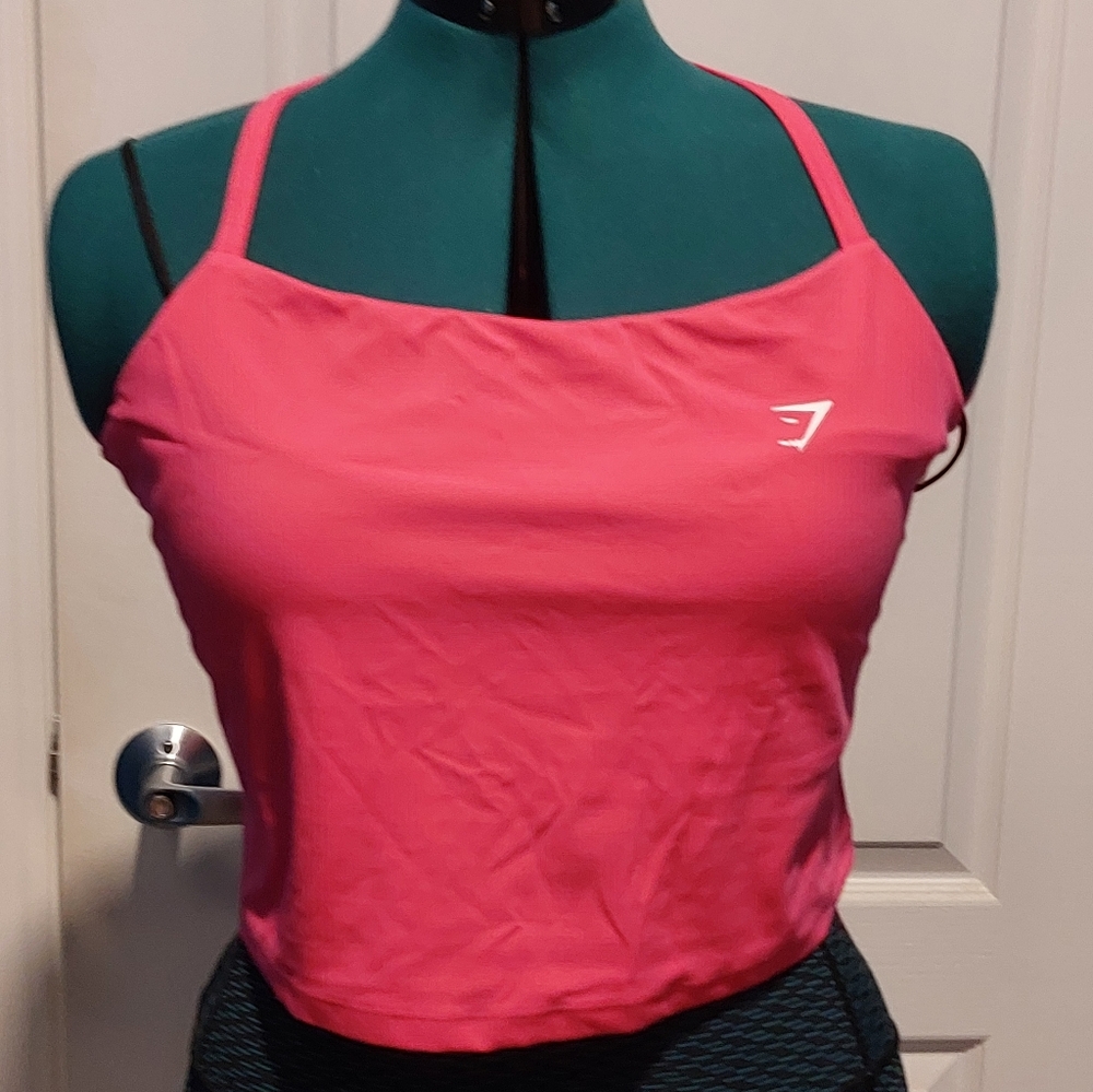 Gymshark Vibrant Pink Crop Top